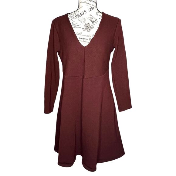 Ann Taylor SIZE 10 Wool Blend Front Seam Long Sleeve A-Line Back Zip Dress - Picture 1 of 12